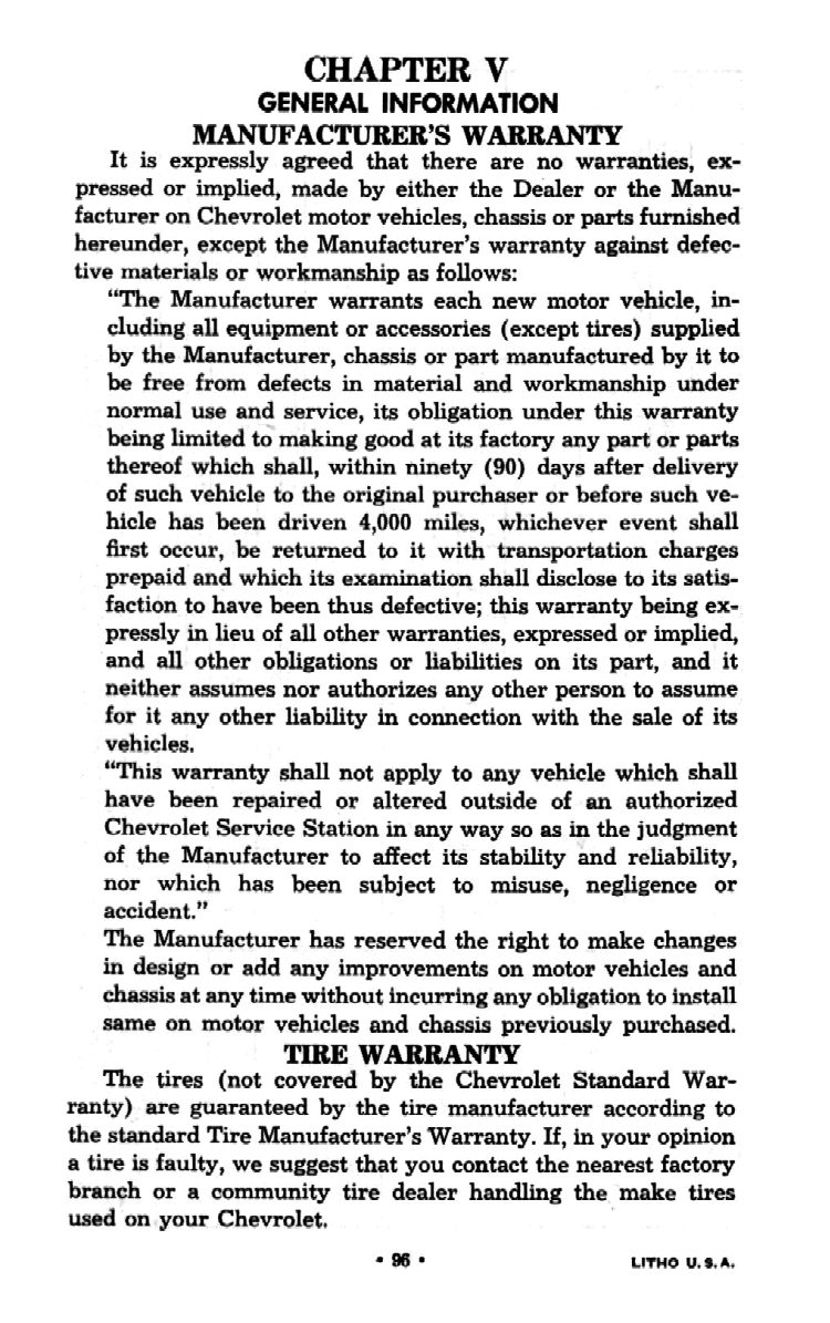 1954 Chevrolet Trucks Operators Manual Page 6
